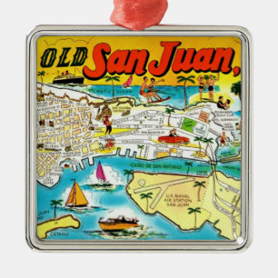 San Juan Puerto Rico  Metal Tree Decoration