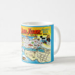 San Juan Puerto Rico Mug<br><div class="desc">A fantastic vintage postcard map of San Juan Puerto Rico repurposed on a mug or any drink ware you'd like to have it on.</div>