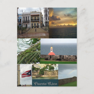 San Juan, Puerto Rico Photo Collage Postcard