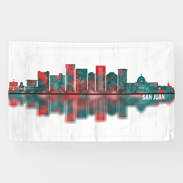 San Juan Puerto Rico Skyline Banner (Horizontal)