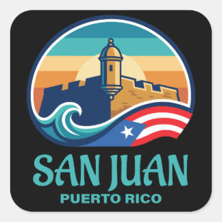 San Juan Puerto Rico Square Sticker