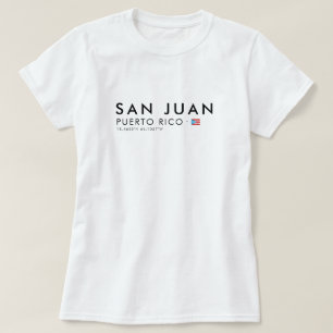 San Juan Puerto Rico T-Shirt Coordinates Tee