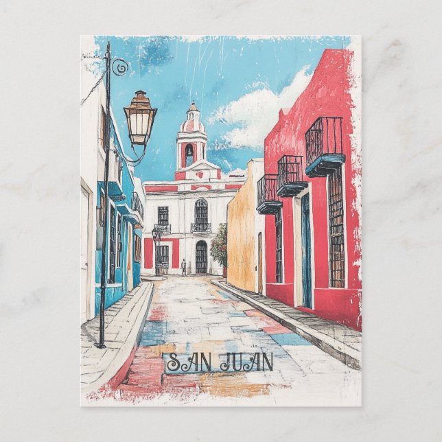 San Juan Puerto Rico Travel Postcard (Front)