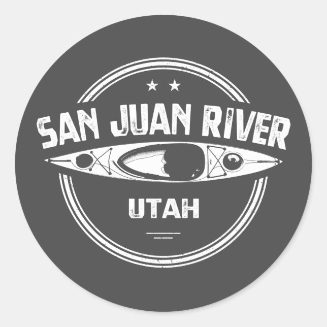 San Juan River, Utah Classic Round Sticker (Front)