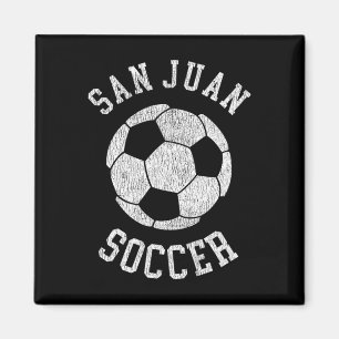 San Juan Soccer Retro Distressed 90's Vintage  Magnet