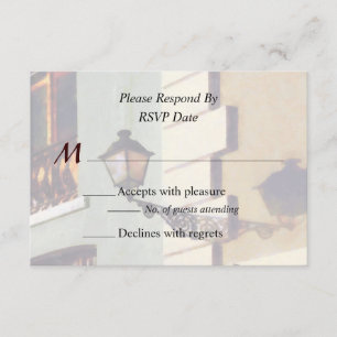 San Juan Street Lamp Wedding Products RSVP Card