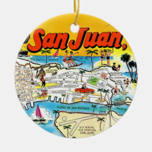 San Juan Vintage Map Ornament