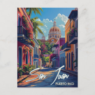 San Juan Vintage Travel  Postcard