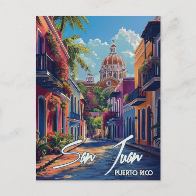 San Juan Vintage Travel  Postcard (Front)