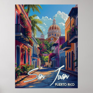 San Juan Vintage Travel  Poster