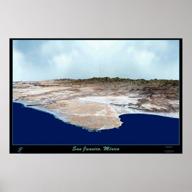 San Juanico, Baja California satellite poster (Front)