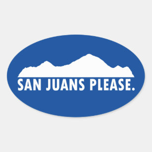 San Juans Please Oval Sticker