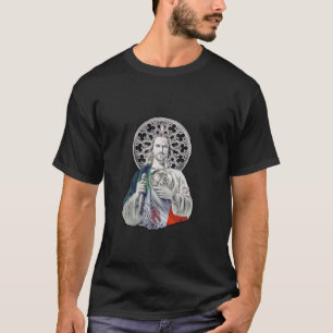 San Judas Tadeo - Mexican Flag St. Jude Art Devoci T-Shirt