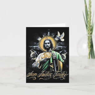 San Judas Tadeo Religious Art Catholic Saints Desi Card