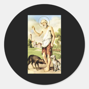 San Lazaro Cuba Babalu Aye Classic Round Sticker