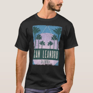 San Leandro California CA Vintage Vaporwave Retro T-Shirt