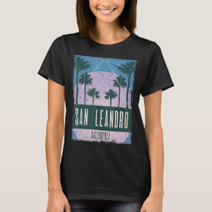 San Leandro California CA Vintage Vaporwave Retro  T-Shirt