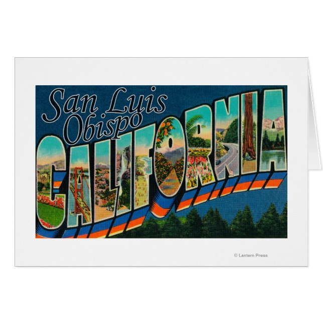 San Luis Obispo, California - Large Letter Scene (Front Horizontal)