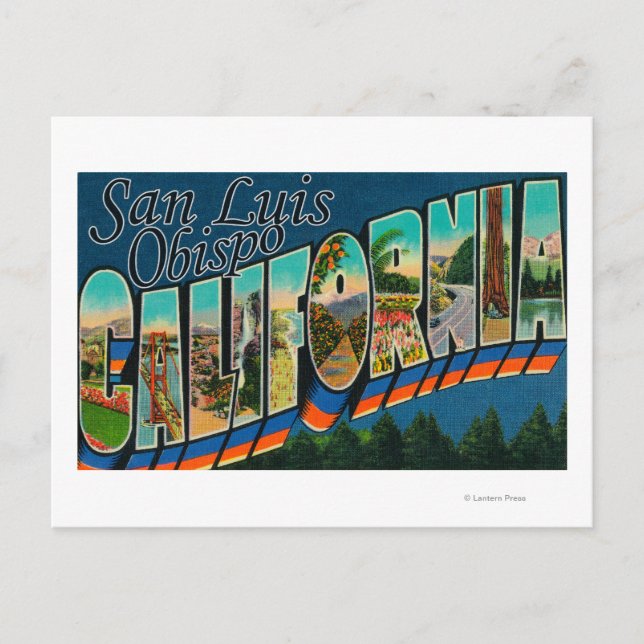 San Luis Obispo, California - Large Letter Scene Postcard (Front)
