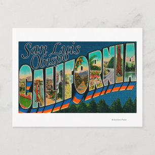 San Luis Obispo, California - Large Letter Scene Postcard
