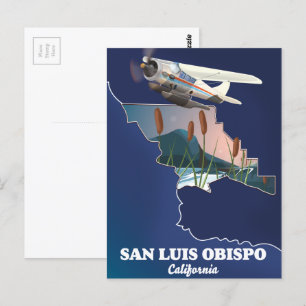 San luis obispo California map Postcard