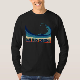 San Luis Obispo California Retro Surf Sailing & F T-Shirt