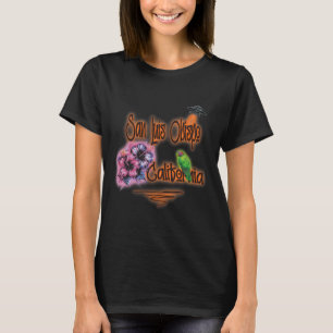 San Luis Obispo California Retro Surfer Vintage Ai T-Shirt
