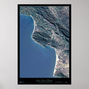 San Luis Obispo, California satellite poster