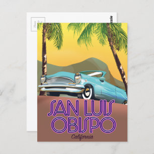San Luis Obispo California Travel poster  Postcard