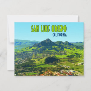 San Luis Obispo California Vintage Flat Card