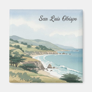 San Luis Obispo  California Watercolor Magnet