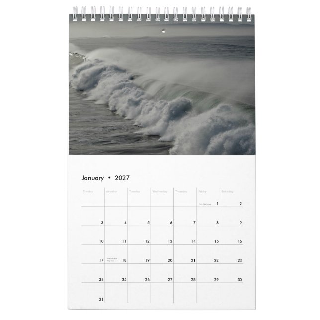 San Luis Obispo County 2016 Calendar (Jan 2027)