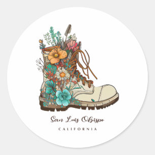 San Luis Obispo Hiking Outdoors Souvenir Classic Round Sticker