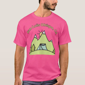San Luis Obispo Mountains Hiking Climbing Camping  T-Shirt