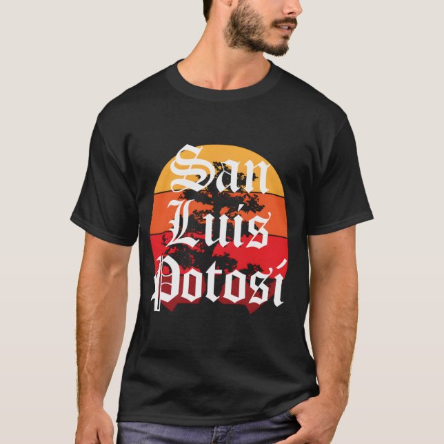 San Luis Potosi City Mexico Old English Chola T-Shirt (Front)