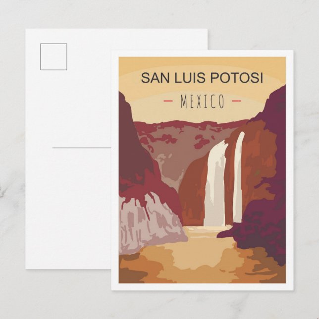 San Luis Potosi Mexico Vintage Travel  Postcard (Front/Back)