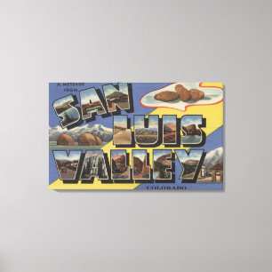 San Luis Valley, Colorado - Large Letter Canvas Print