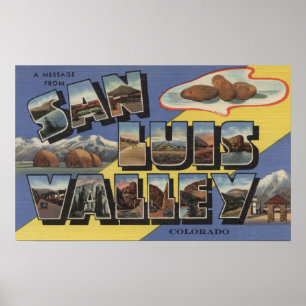 San Luis Valley, Colorado - Large Letter Poster