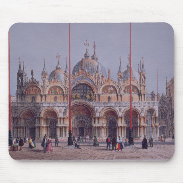 San Marco, Venice, engraved by Brizeghel (litho) Mouse Mat (Front)