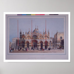 San Marco, Venice, engraved by Brizeghel (litho) Poster