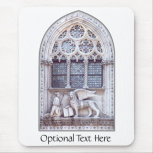 San Marco Winged Lion Stained Glass Window Mouse Mat