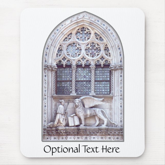 San Marco Winged Lion Stained Glass Window Mouse Mat (Front)