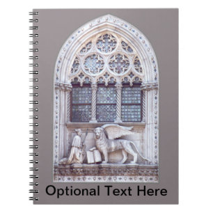 San Marco Winged Lion Stained Glass Window Notebook