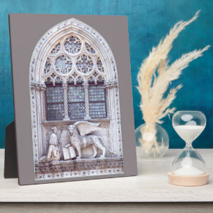San Marco Winged Lion Stained Glass Window Plaque