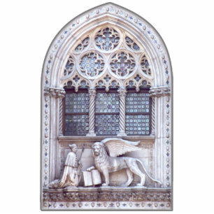 San Marco Winged Lion Stained Glass Window Standing Photo Sculpture
