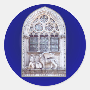 San Marco Winged Lion Window Classic Round Sticker
