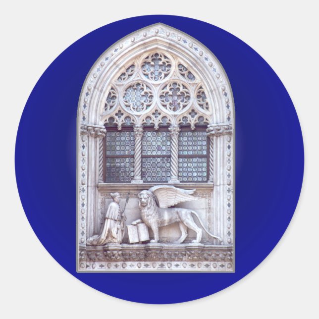San Marco Winged Lion Window Classic Round Sticker (Front)