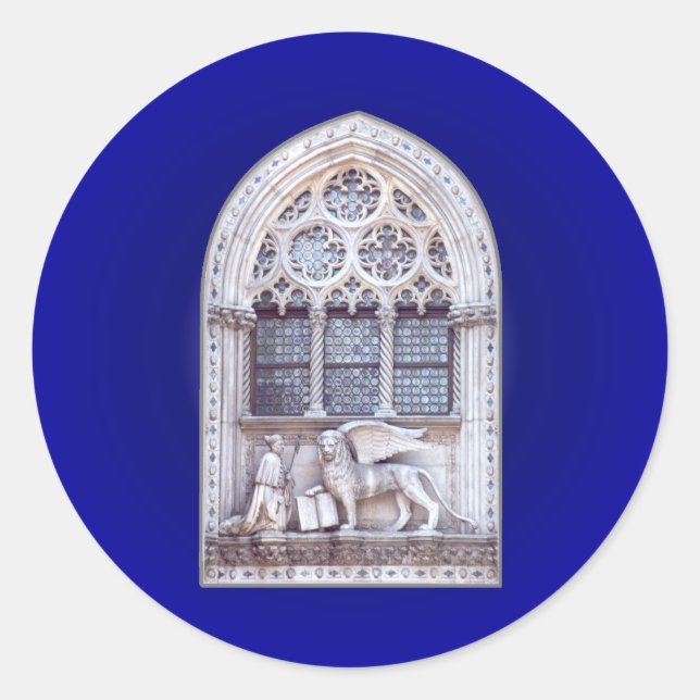 San Marco Winged Lion Window Classic Round Sticker (Front)
