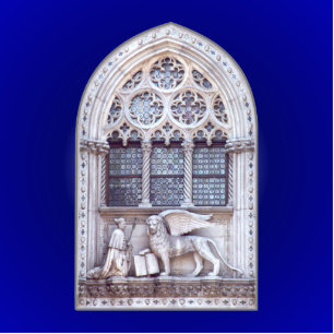 San Marco Winged Lion Window Standing Photo Sculpture