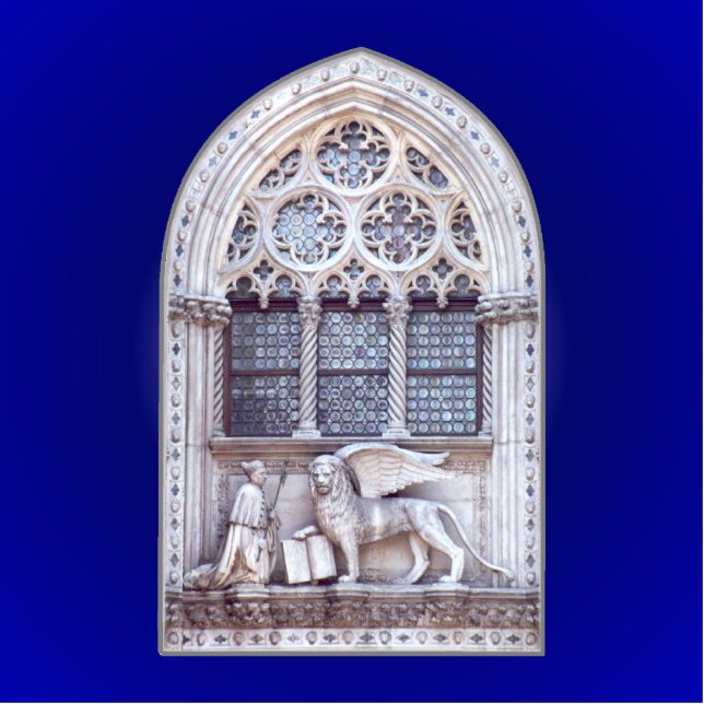 San Marco Winged Lion Window Standing Photo Sculpture (Front)